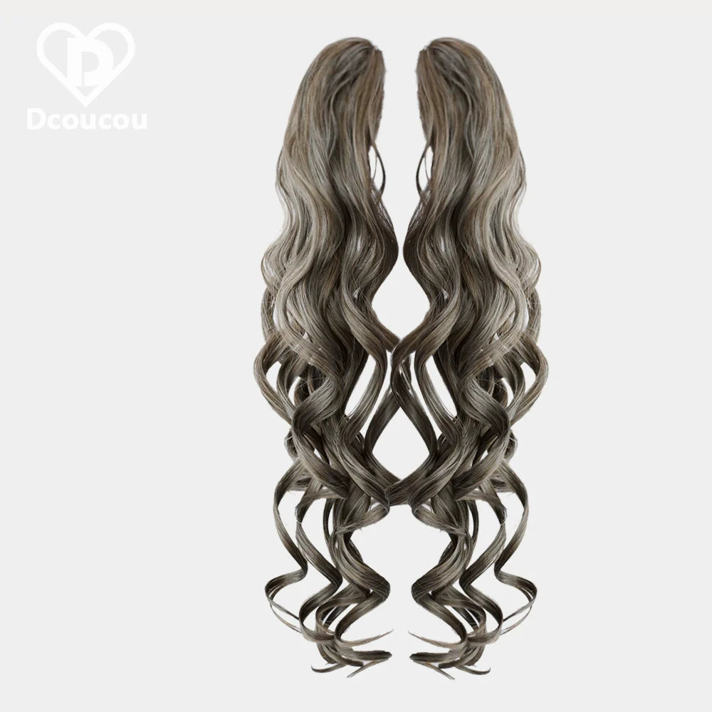 Dcoucou - Style 3 Mix & Match - 47cm Roman Curls with Tiger Clip Accessories Wig
