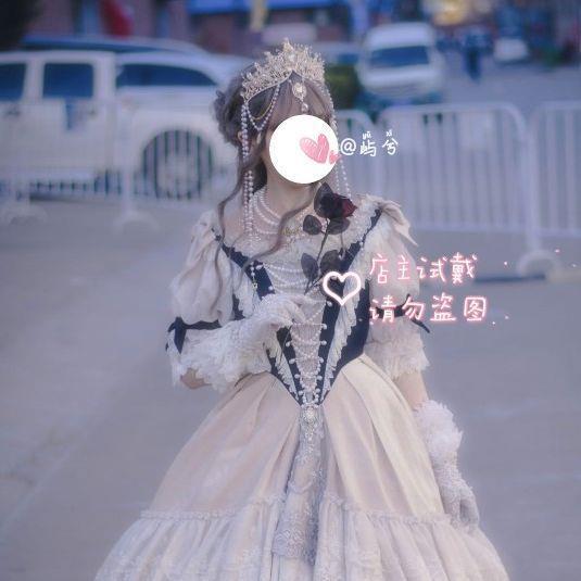 Christmas Handmade Lolita Virgin Mary Crown Nine Songs Lolita Hair Accessories Tea Party Wedding Crown of Sunset