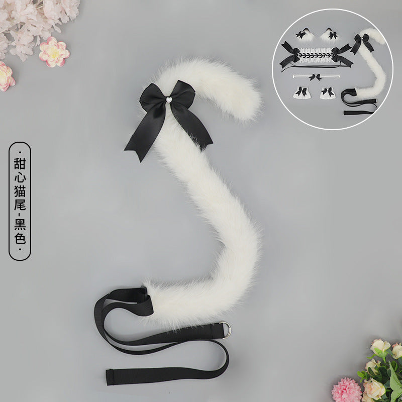 Cute Girl Hair Accessories Lolita Comic Exhibition Multi-use Clip Bow Hair Ornament Cat Ear Hair Clip Cat Ear Headband