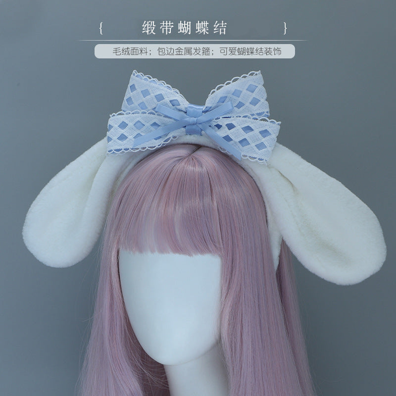 Realistic Animal Ears In Stock Handmade Plush Cosplay Fashion Accessories Alice Rabbit Ear Headband Hair Accessories