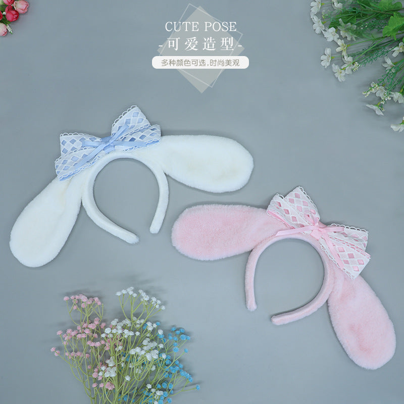 Realistic Animal Ears In Stock Handmade Plush Cosplay Fashion Accessories Alice Rabbit Ear Headband Hair Accessories