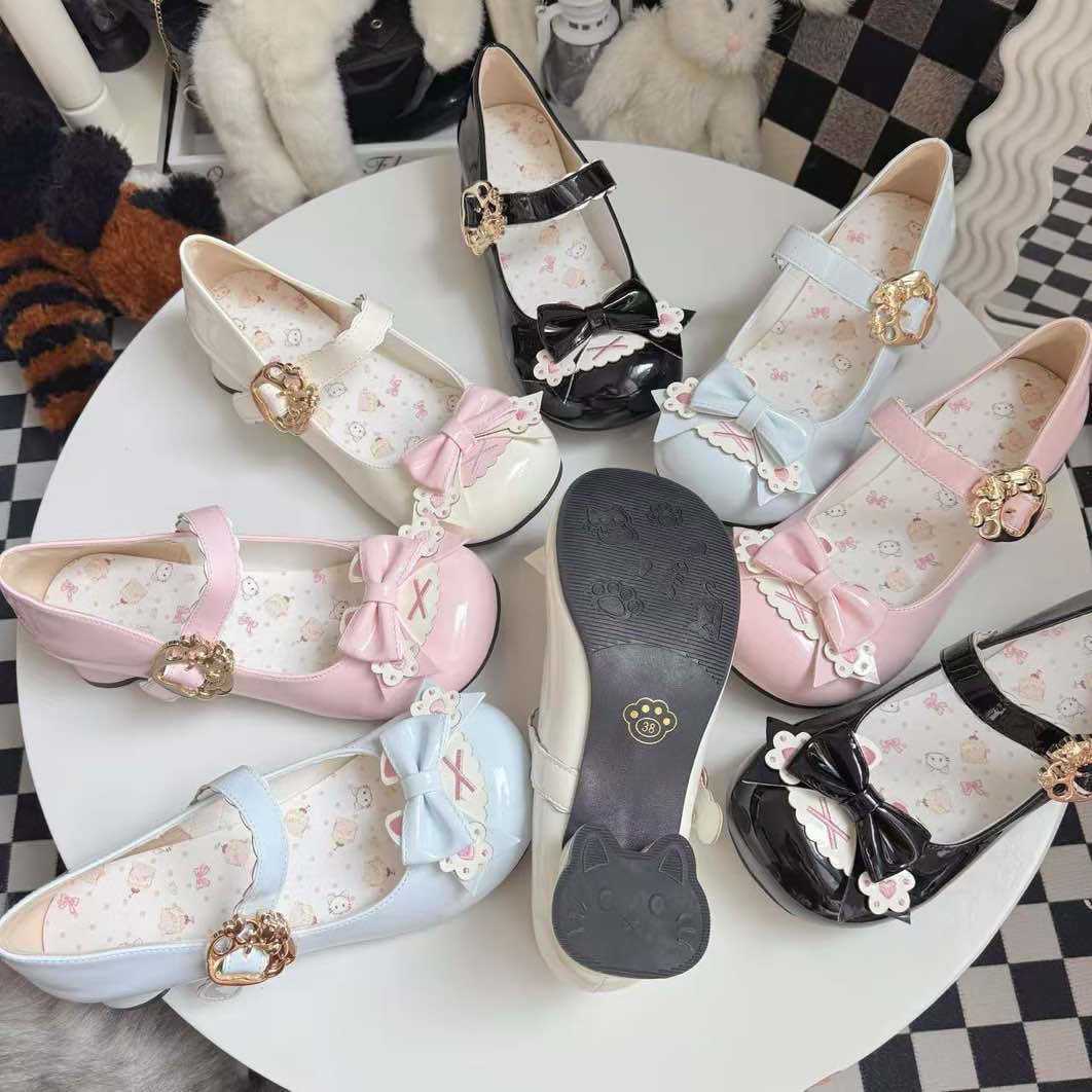 Meow Paw Party 3.0 | Kitty Toast Original Lolita Cat Claw Bow Cat-Head Heel Cute Sweet Pumps