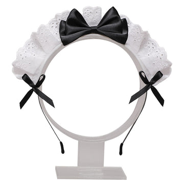 Handmade Japanese Style Lolita Headwear Lolita Hair Accessories Lace Bow Maid Headband
