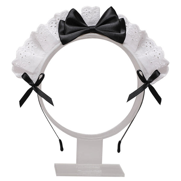 Handmade Japanese Style Lolita Headwear Lolita Hair Accessories Lace Bow Maid Headband - Lolita Fetch