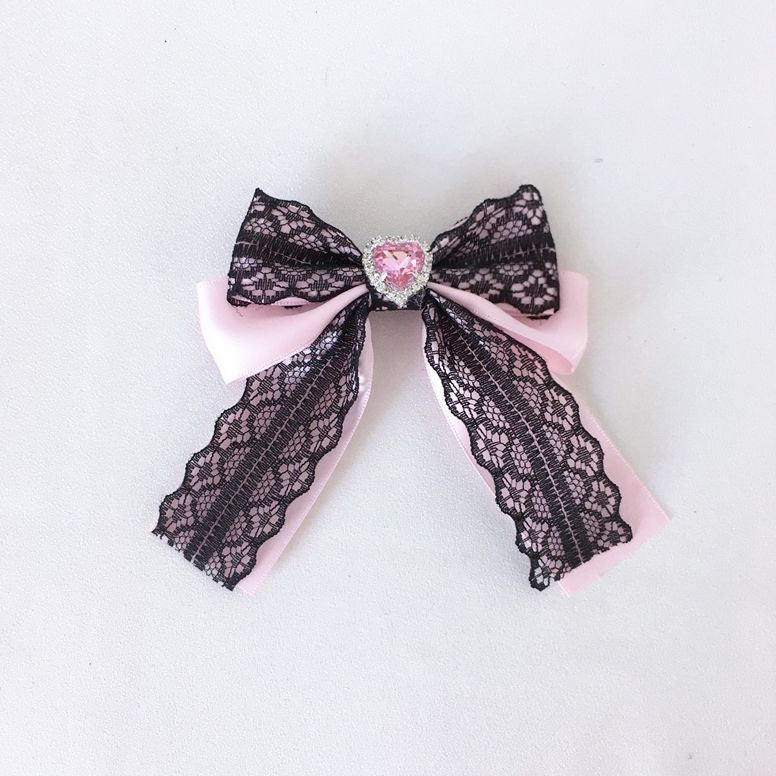 Multiple Styles One Price Lace Series Mass-Produced Bow Lace Trim English Rhinestone Sweet Cool Hair Accessories Lolita