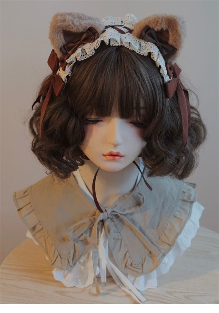 Original Handmade Bear Headband Lolita KC BNT Animal Ear Coffee