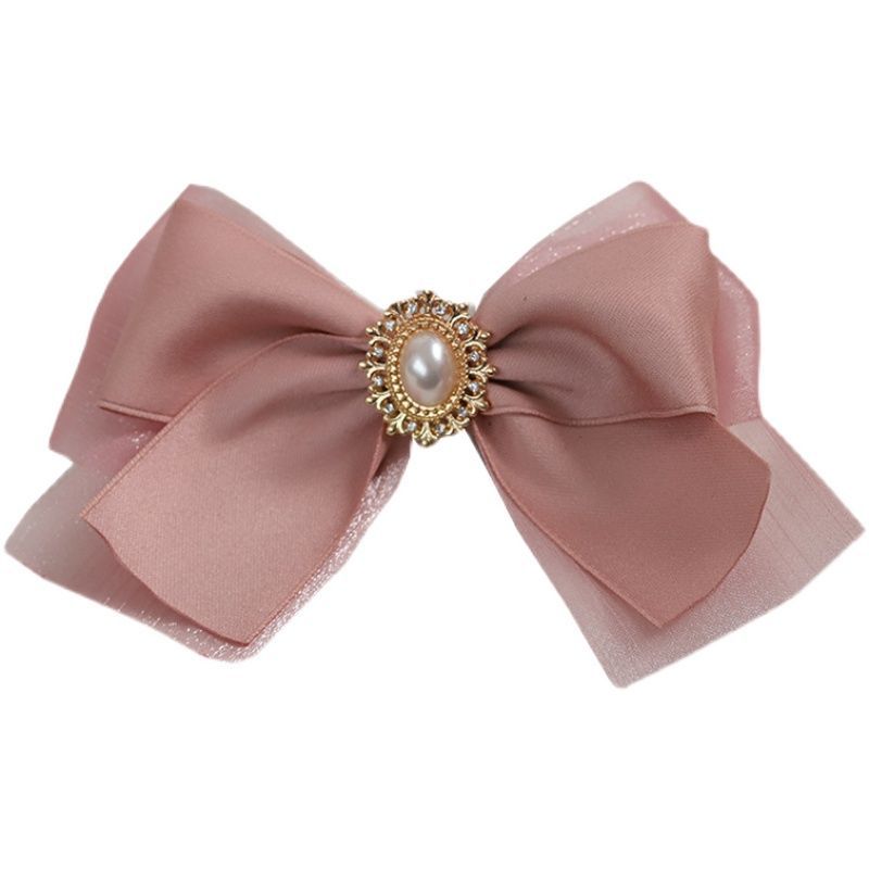 Lolita Hair Accessories Smoke Pink Bow Korean Pink KC Hairpin Hand Sleeve Hair Hoop Twin Rabbit Small Objects Lolita Headwear