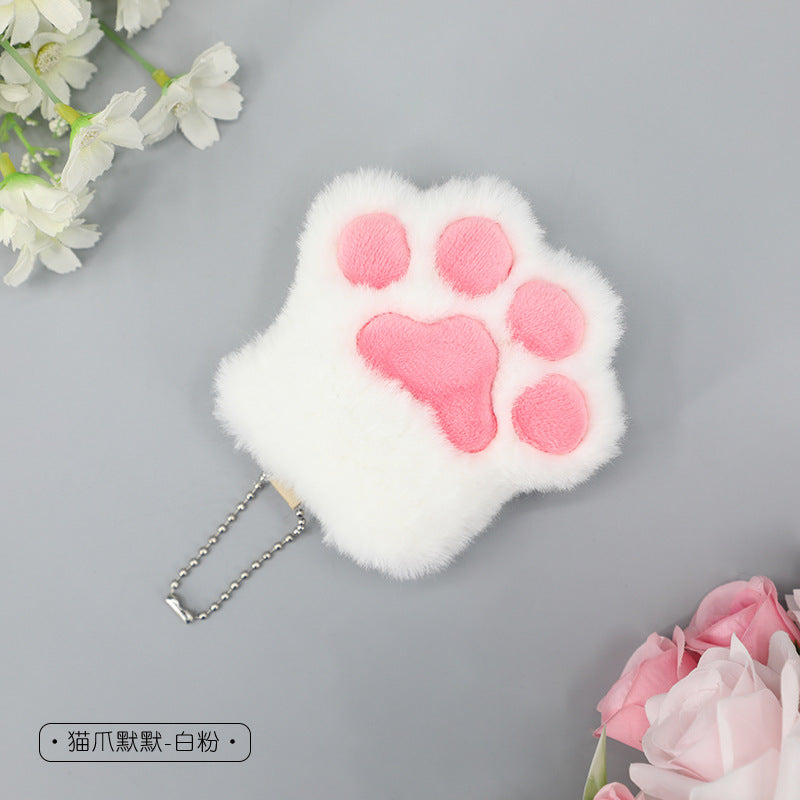 Simulation Animal Paw Small Ornament Keychain Cat Small Decoration Doll Small Accessory Cute Plush Cat Paw Small Pendant