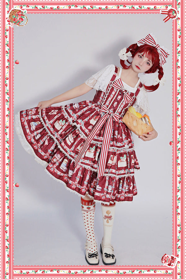 Infanta - Strawberry Tea - Tiered Ruffles Lolita JSK