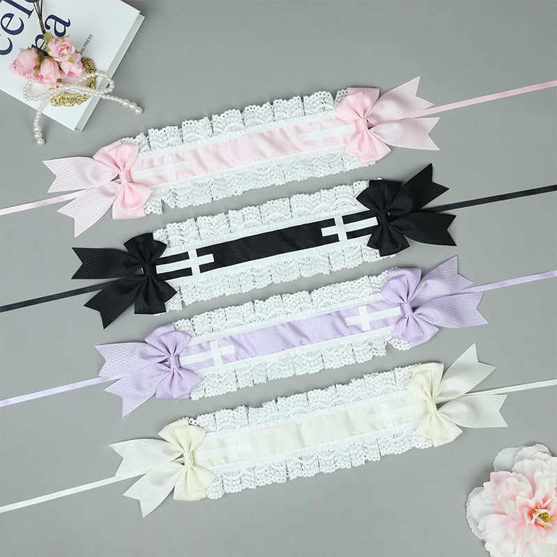 Lolita Bow Lace Hairband - Handmade Cute Anime Girl Hair Clip