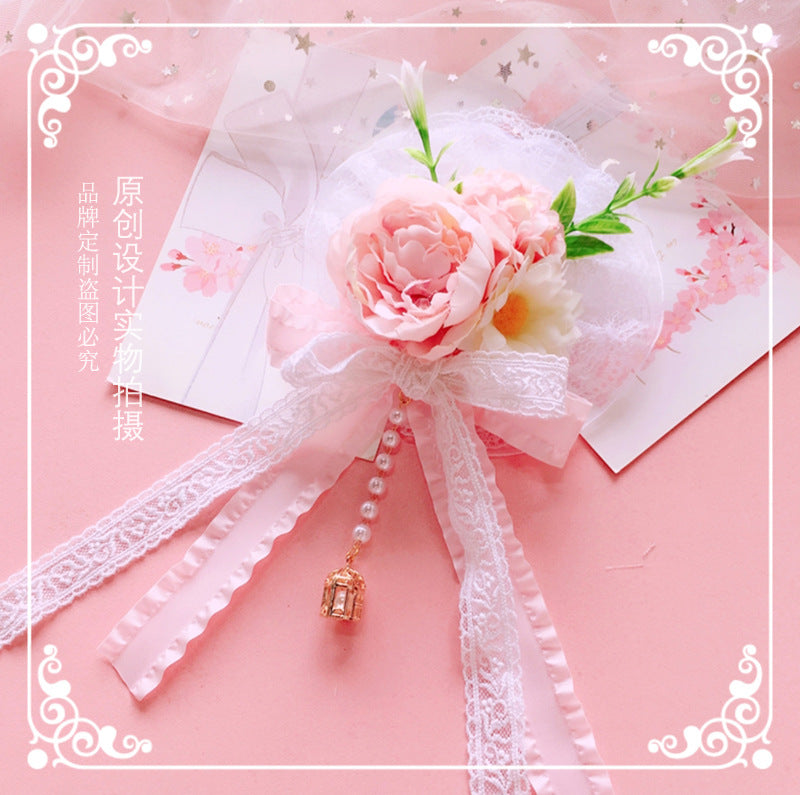 Christmas Lolita Element Gorgeous Hanamaru Fairy Hair Clip Lolita Style Hair Accessory Hanamaru Tea Party Small Item