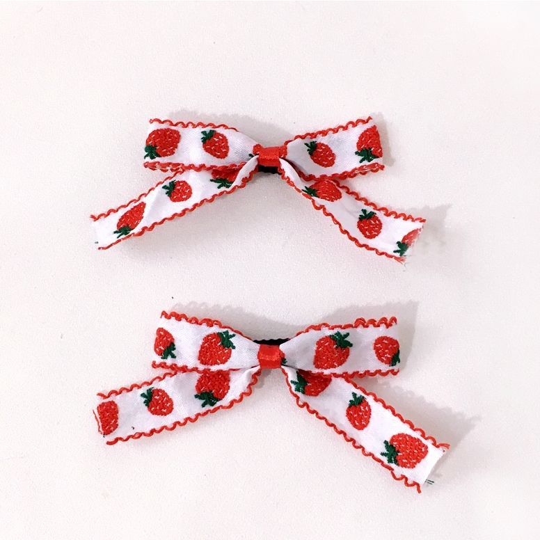 Ap Strawberry Picking Heart Hat Sweet Strawberry KC Hair Accessories Japanese Sweet Girl Lolita Bow Hair Accessories