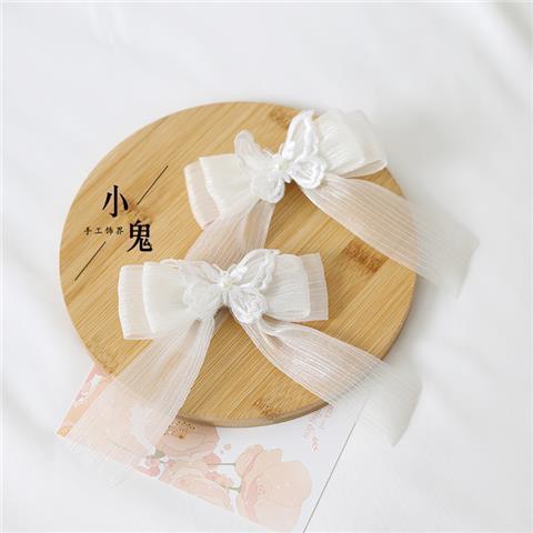 Miss Fula Lolita  Elegant Hairband Lolita Hairband Necklace White Wedding Black Hat