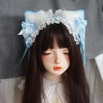 Cat Ear Hair Clip Headband Cute Girl Hair Accessories Lolita Comic Exhibition Bowknot Headwear Animal Ear Hair Clip