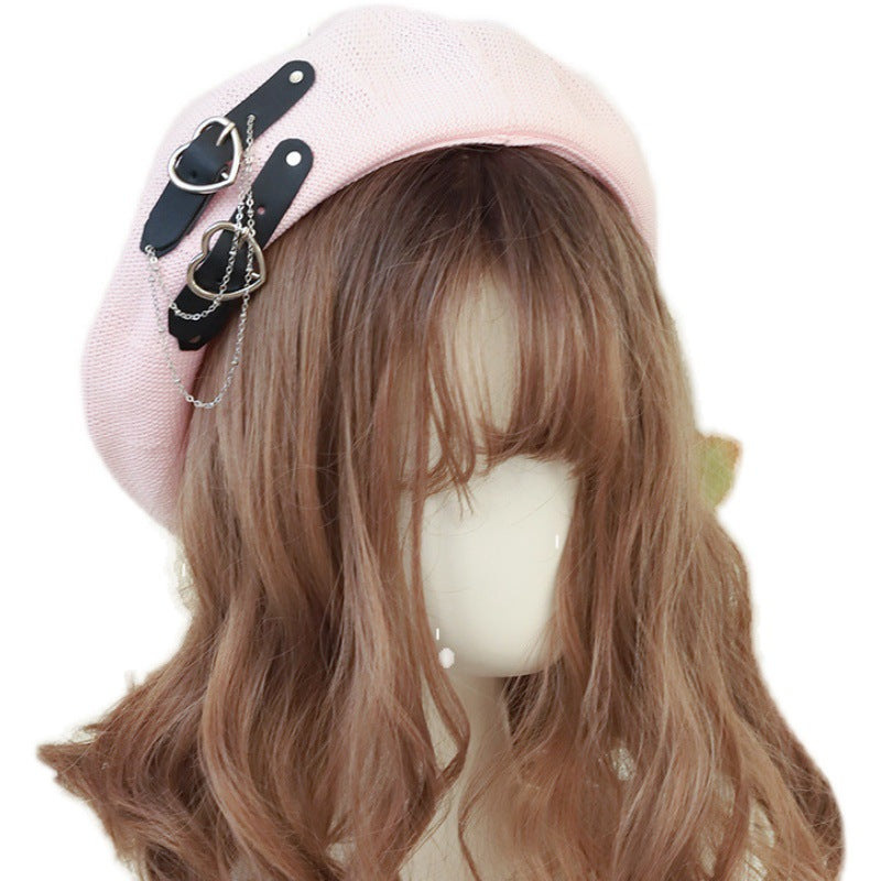 Fashion Beret Summer Breathable Lolita Hat Lolita Sweet Cool JK Hard Girl Hat Women New 2021