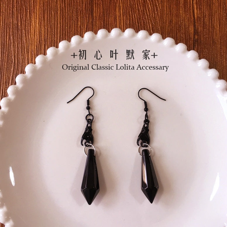 Halloween Accessories Set Little Devil Necklace Ring Blood Drop Earrings Dark Lolita Accessories