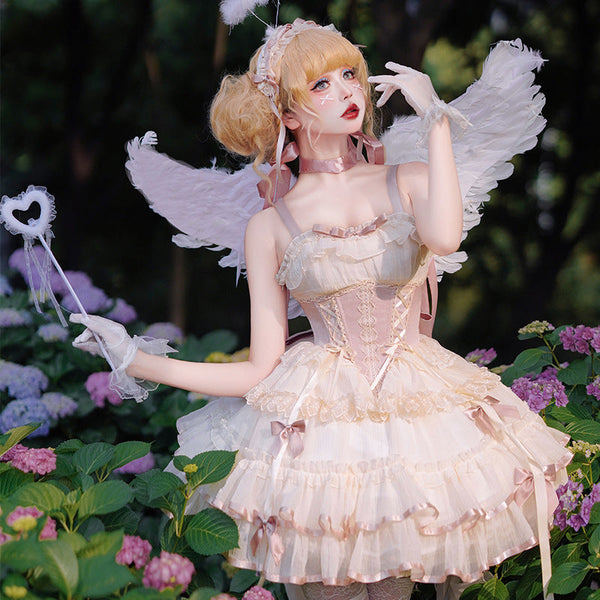 ZhiJinYuan - Time Waltz - Sweet Lolita Short Dress Ballet Style JSK - Lolita Fetch
