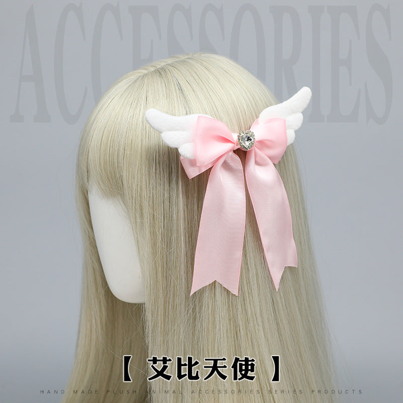 Versatile Sweet & Cool Hair Clips: Japanese Lolita Plush + Punk Handmade Bow Hair Accessories