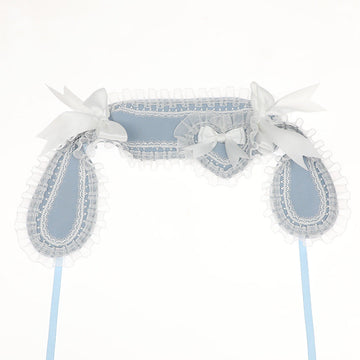 Lolita Love Bunny Hairband - Original Lop Ear Bowknot (Black/White/Pink/Blue)