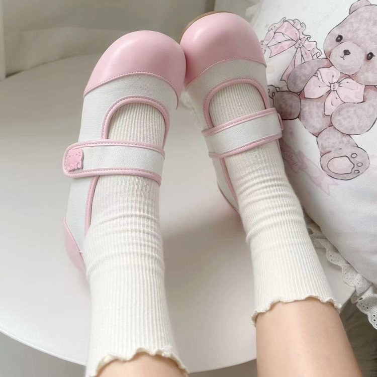 Cute Round Toe Flat Mary Jane Shoes | Lolita & JK Uniform Shoes with Sequins