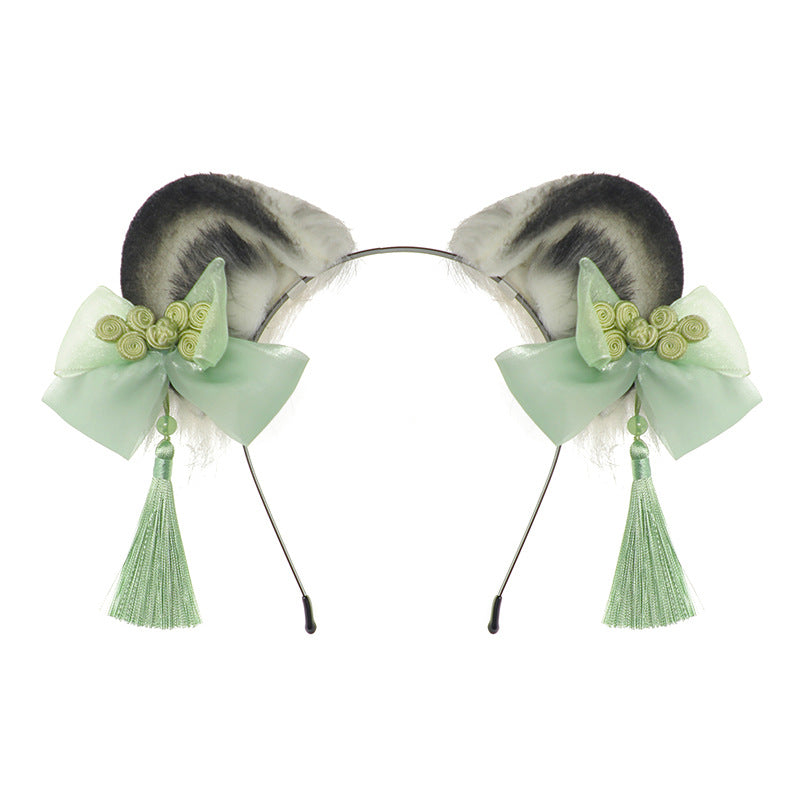 Ancient Style Hanfu Panda Headband - Lolita Tassel National Chinese Girl Accessory
