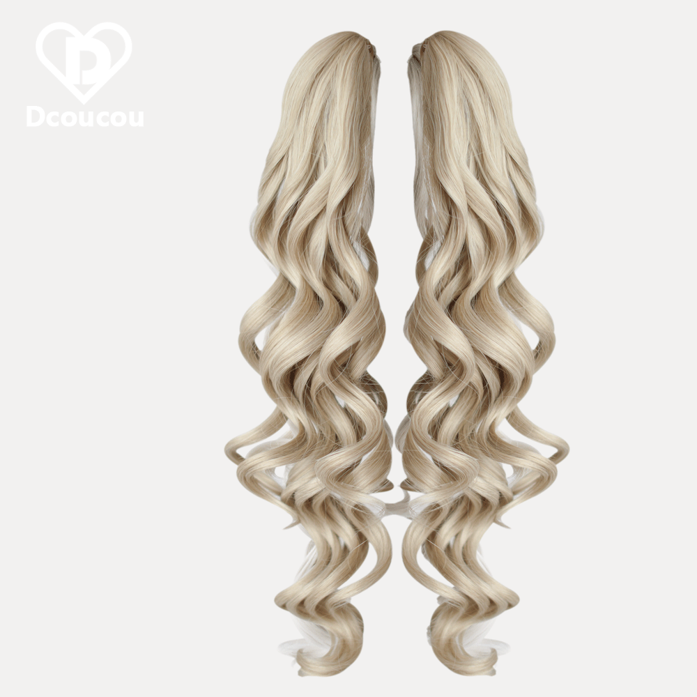 Dcoucou - Style 3 Mix & Match - 47cm Roman Curls with Tiger Clip Accessories Wig
