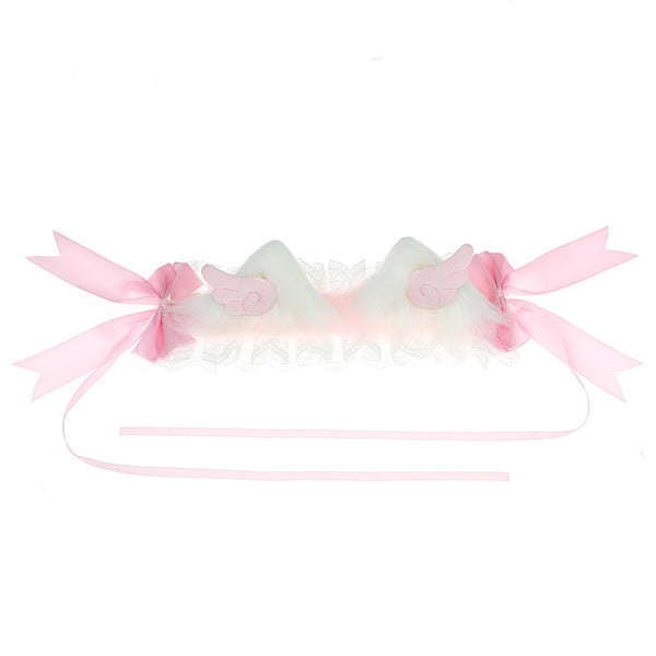 Cat Ear Hair Clip Cat Ear Hairband Bowknot Hair Accessory Comic Con Costume Cute Girl Hair Ornament Lolita Multi-use Pair Clip - Lolita Fetch