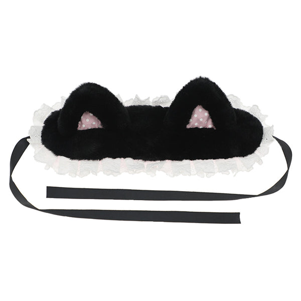 Handmade Plush Cat Ear Polka Dot Hair Accessories Sweet Cute Hair Clips Japanese Lolita Cat Ear Headband - Lolita Fetch