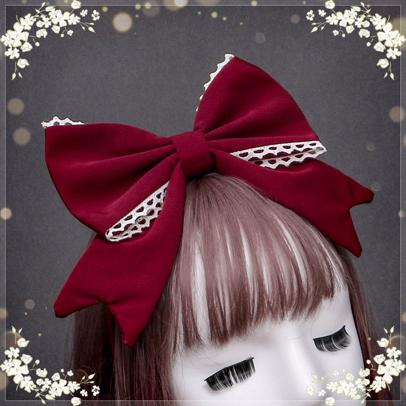 Japanese Lolita Hair Accessories for Women, Hair Clips, Lolita Hair Ornaments, Multi-color Bow Hairbands, Fresh and Sweet