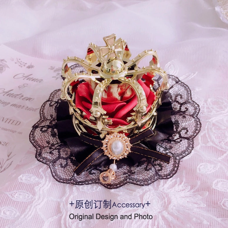 Original Girl Crown Lolita Headwear for Singing, Daily Wear, Princess, Queen Coronation, Lolita Wedding Accessories, Small Items