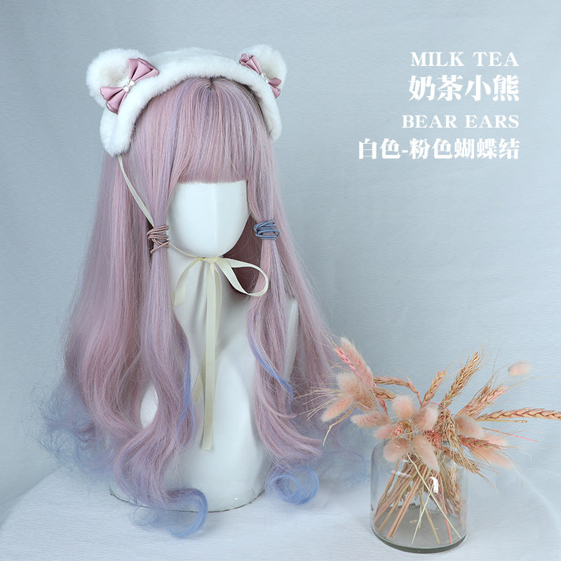 Cute Bear Ear Lolita Hairband:  Handmade Bow Accessory