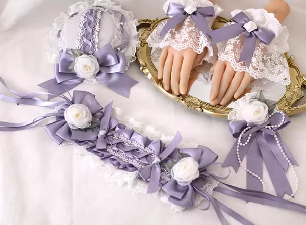 Xiaogui - Elegant Lolita Headdress Bow KC - Cuffs Hairpins Headwear