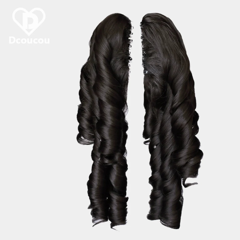 Dcoucou - Style 2 Mix & Match - 42cm Roman Curls with Tiger Clip Accessories Wig