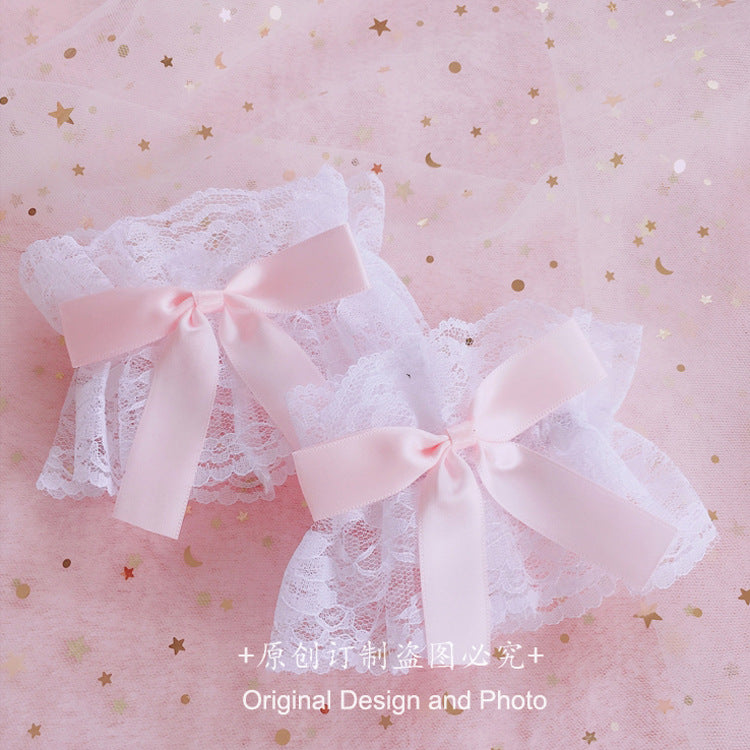 Girly Lolita Lace Hand Sleeves Bowknot Sleeves Lolita Decorative Small Items Cute Dress Small Skirt LO Girl KC