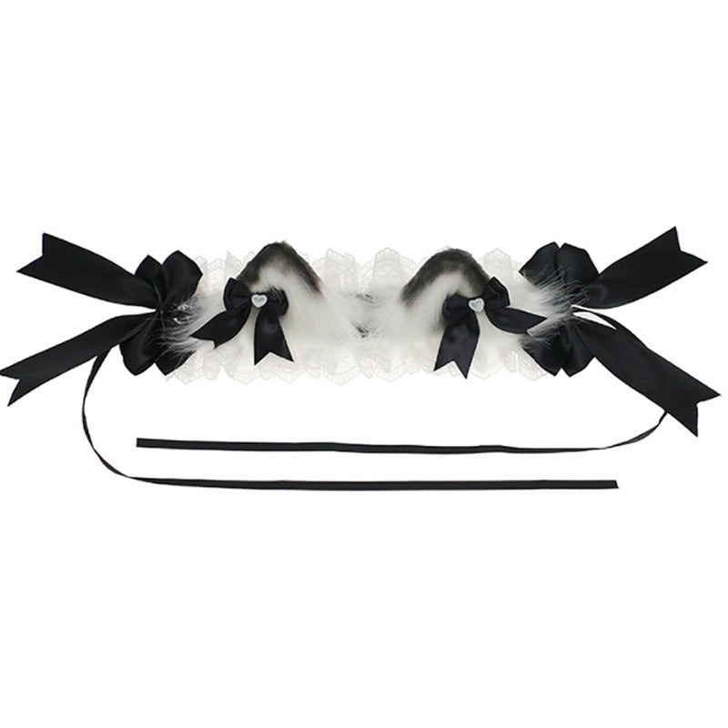 Cat Ear Hair Clip Headband Cute Girl Hair Accessories Lolita Comic Exhibition Bowknot Headwear Animal Ear Hair Clip