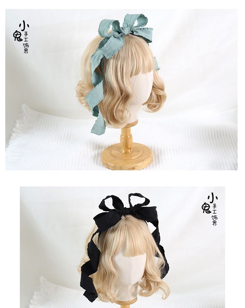 Original Multicolor Lolita Rose Pink 3D Bow KC  Doll Lolita Headband Hair Accessory Miss Fula
