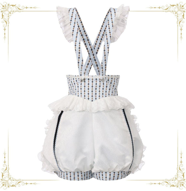 Immortal Thorn - Immortal Bunny's Invitation - High-Waist Ouji Lolita Lantern Shorts, Detachable Straps