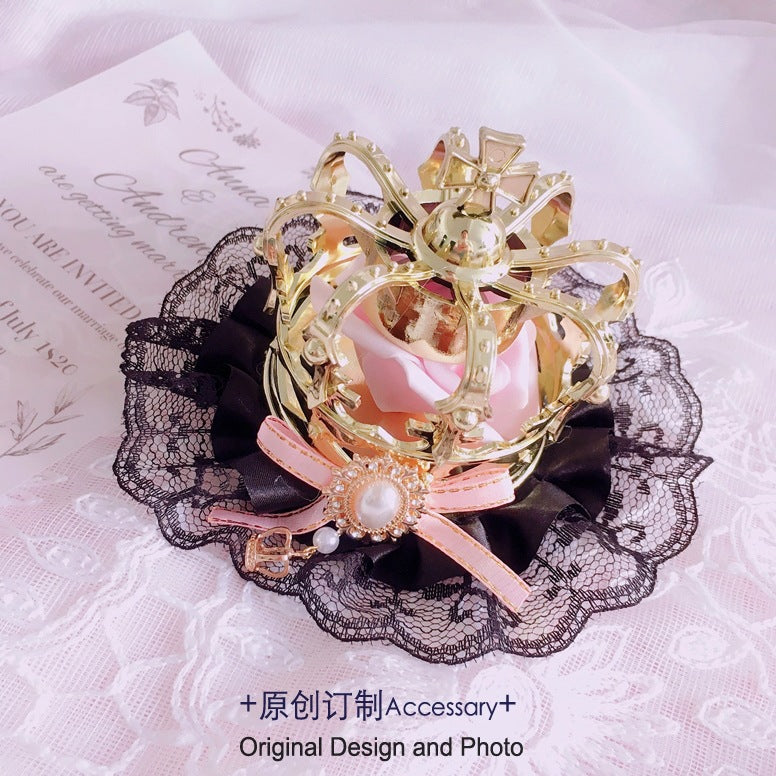 Original Girl Crown Lolita Headwear for Singing, Daily Wear, Princess, Queen Coronation, Lolita Wedding Accessories, Small Items