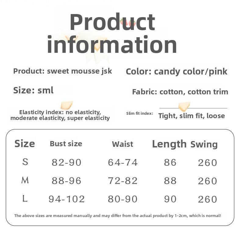 ZhiJinYuan -Sweet Mousse-  Cute Sweet Color-Block Fresh JSK Dress