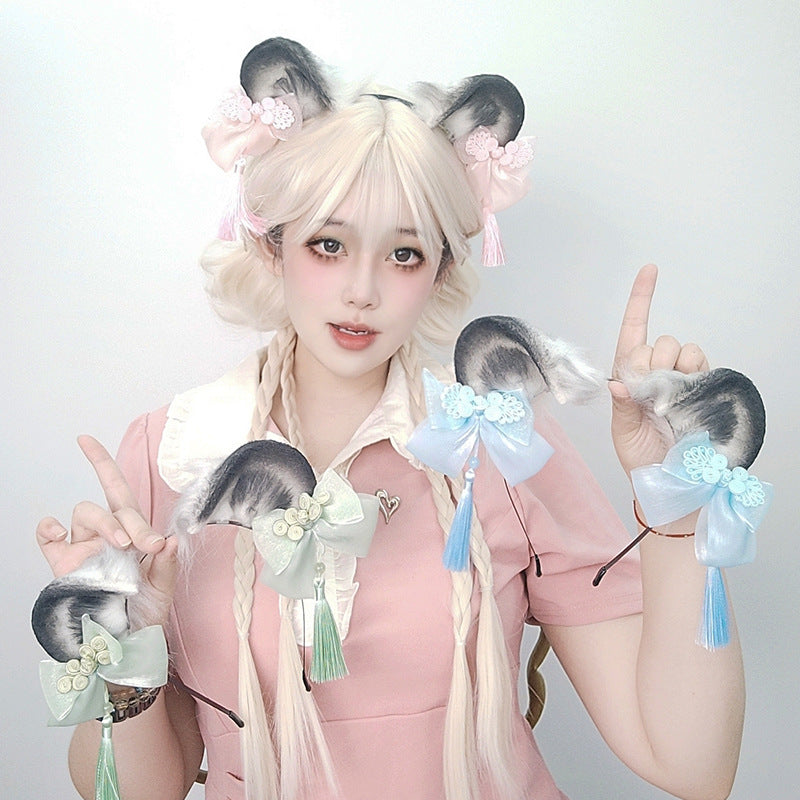 Ancient Style Hanfu Panda Headband - Lolita Tassel National Chinese Girl Accessory