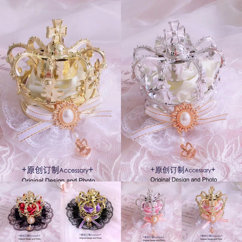 Original Girl Crown Lolita Headwear for Singing, Daily Wear, Princess, Queen Coronation, Lolita Wedding Accessories, Small Items