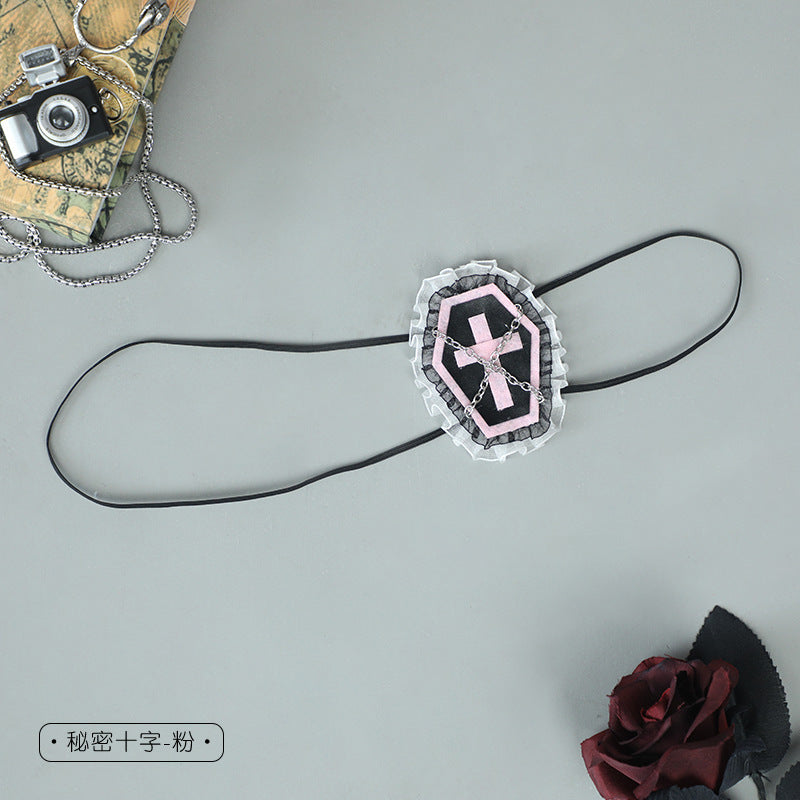 Dark Gothic Cross Eye Mask - Lolita JK Comic Con Cosplay Small Accessories