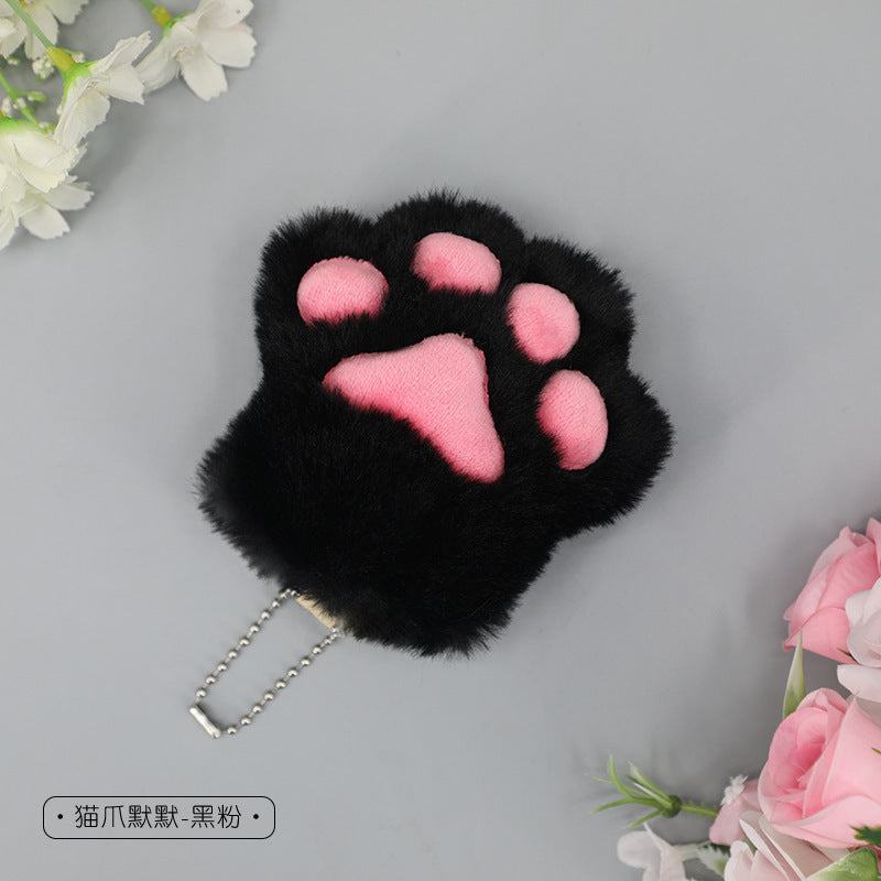 Simulation Animal Paw Small Ornament Keychain Cat Small Decoration Doll Small Accessory Cute Plush Cat Paw Small Pendant