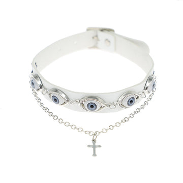 Original Design Handmade Niche Cthulhu Style Eyeball Demon Eye Dark Personality Choker