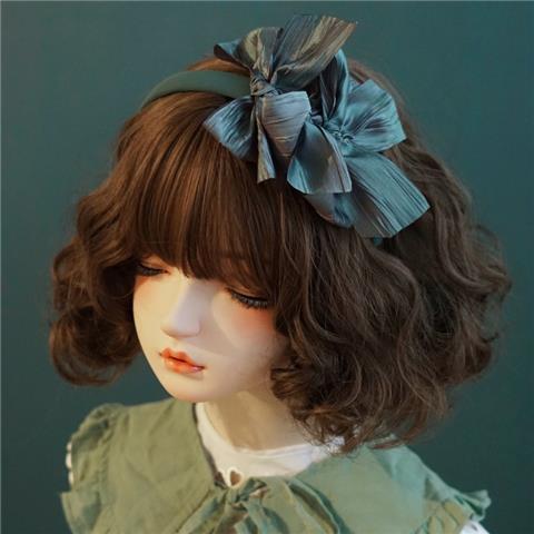 Original Handmade Bow Hairband Headband New Year Wine Red Lolita Ruched Headband