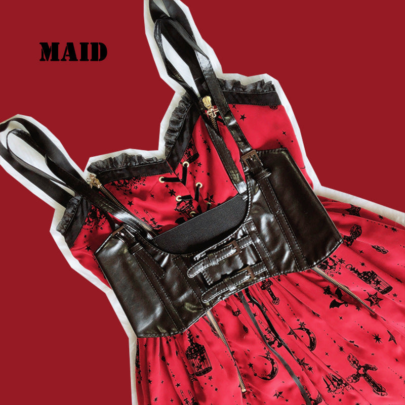 Original Design Holy Waist Cincher Dark Lolita Adjustable Strap Waist Cincher