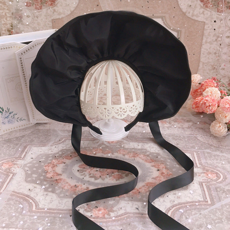 Victorian Lolita Bonnet Hat Wedding Tea Party Lolita BB Hat Classical Bnt Headwear KC Hairband