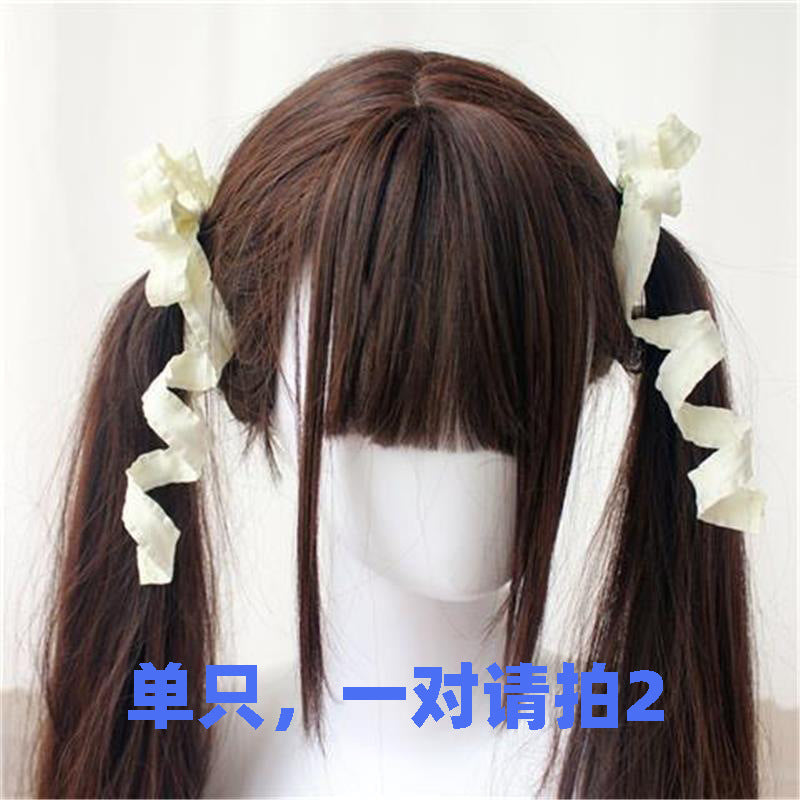 Original Handmade Double Ponytail Twist Hair Clip Lolita Girl Sweet Pair Clip Japanese Anime Cosplay Styling Hair Accessory