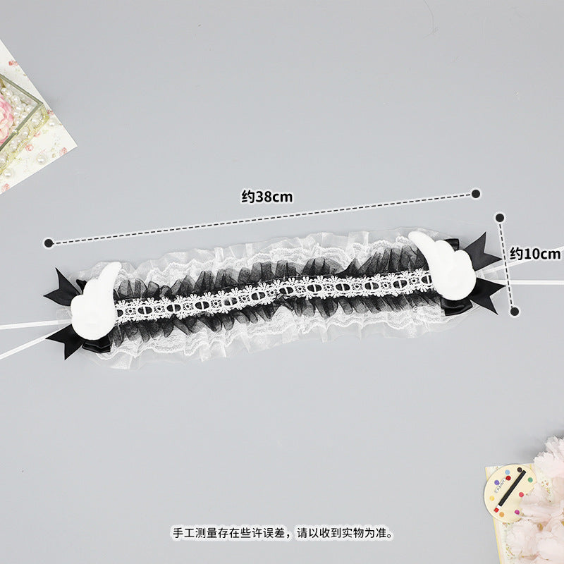 Handmade Lolita Bow Lace Hairband - Comic Exhibition Cosplay Hair Clips