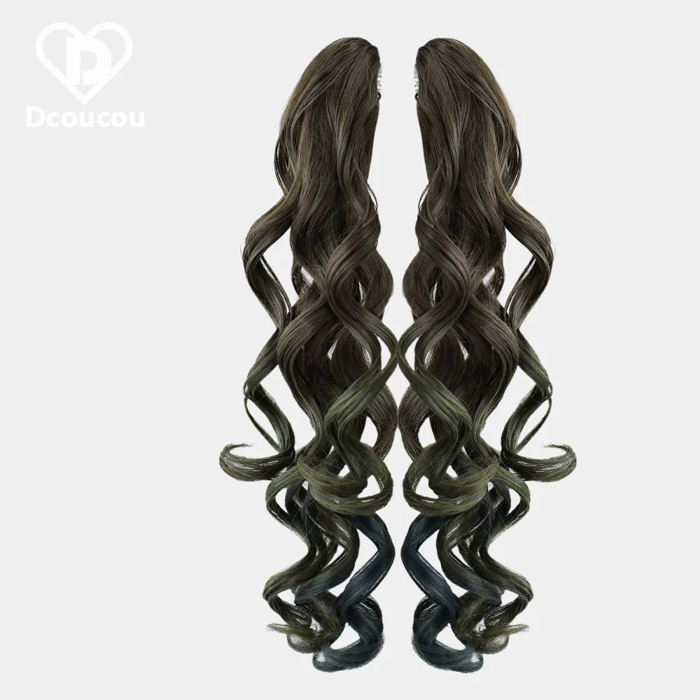 Dcoucou - Style 3 Mix & Match - 47cm Roman Curls with Tiger Clip Accessories Wig